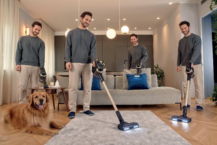 Aspirateur balai sans fil en gros plan, illustrant la question de la puissance